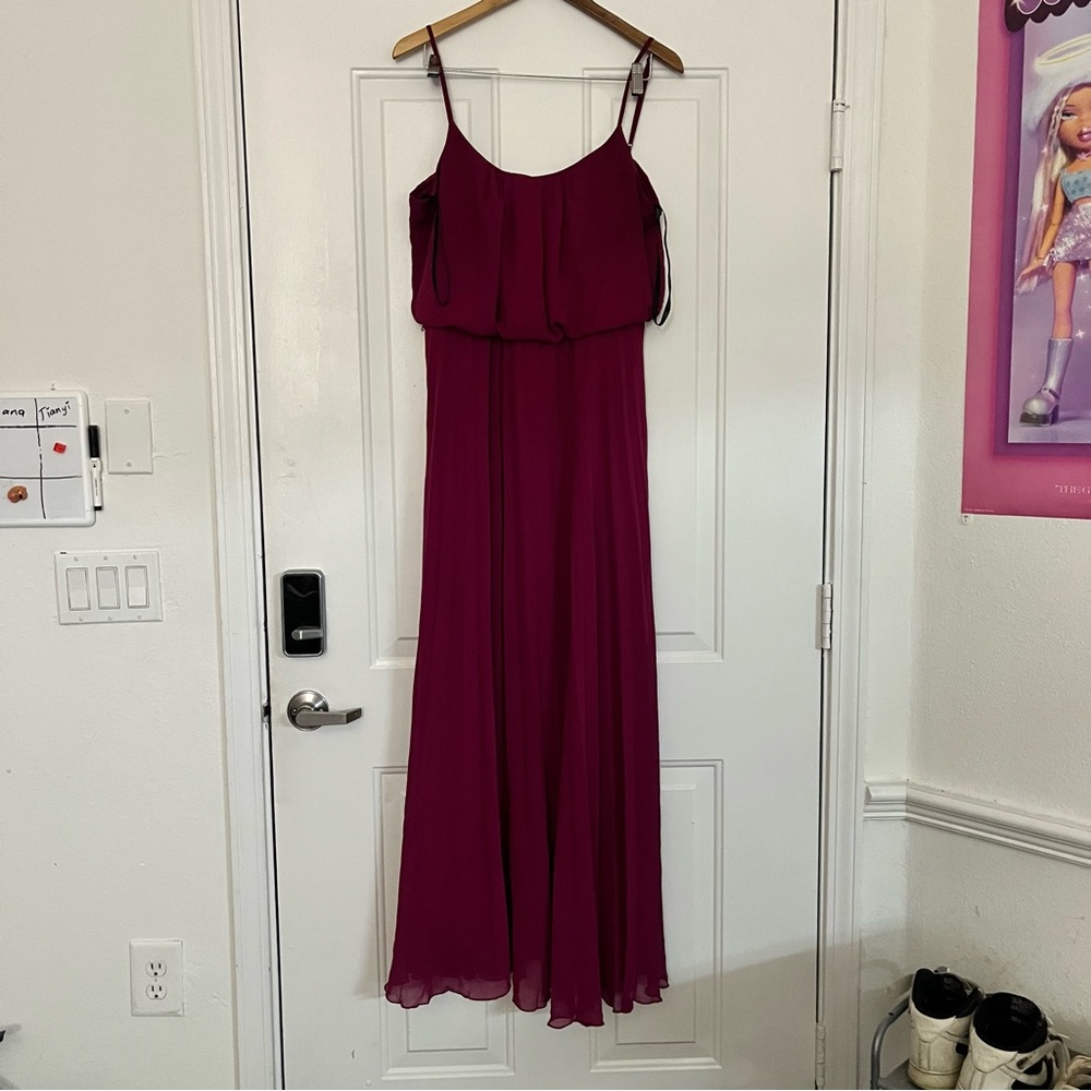 Bisou Bisou Red Ruffled Tiered Maxi Dress